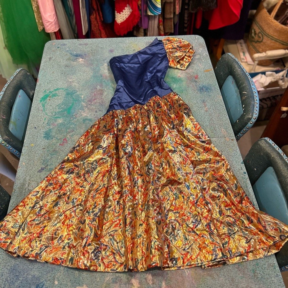 80s Metallic Party Dress